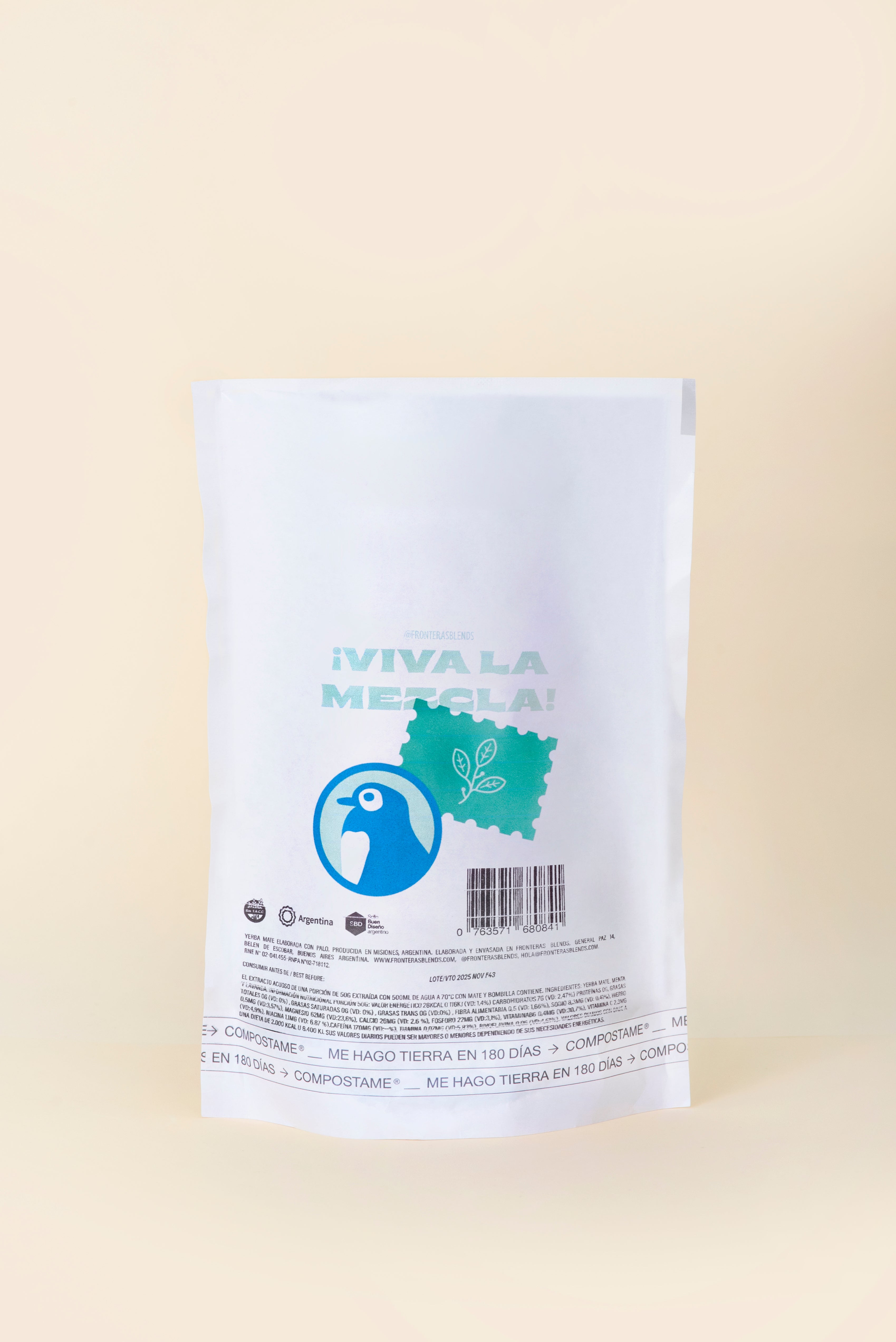 Yerba Mate Fronteras con Menta y Lavanda 250g