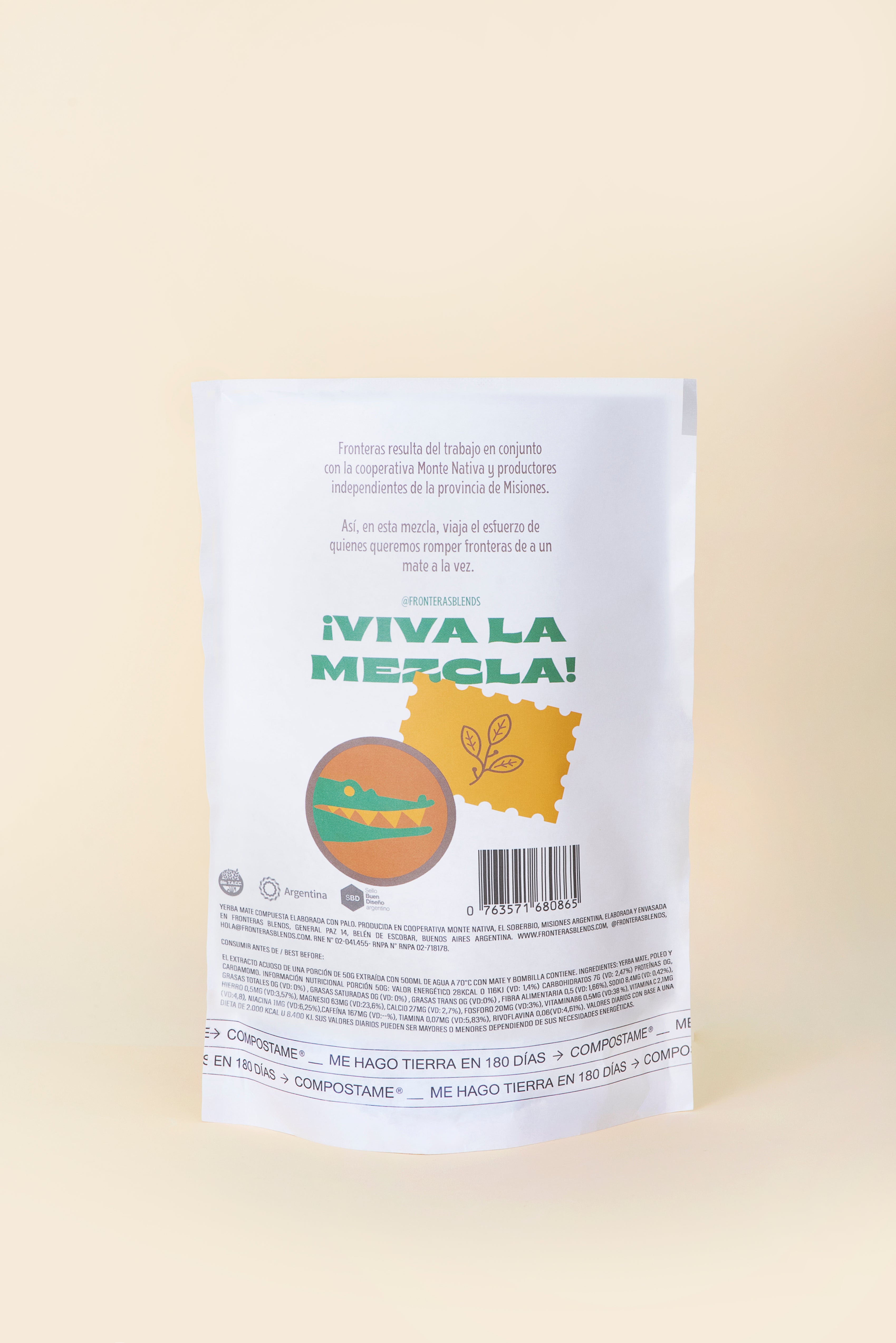 Yerba Mate Fronteras con Poleo y Cardamomo 250g