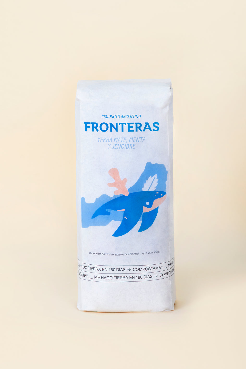 Yerba Mate Fronteras con Menta y jengibre Pack 500 grs