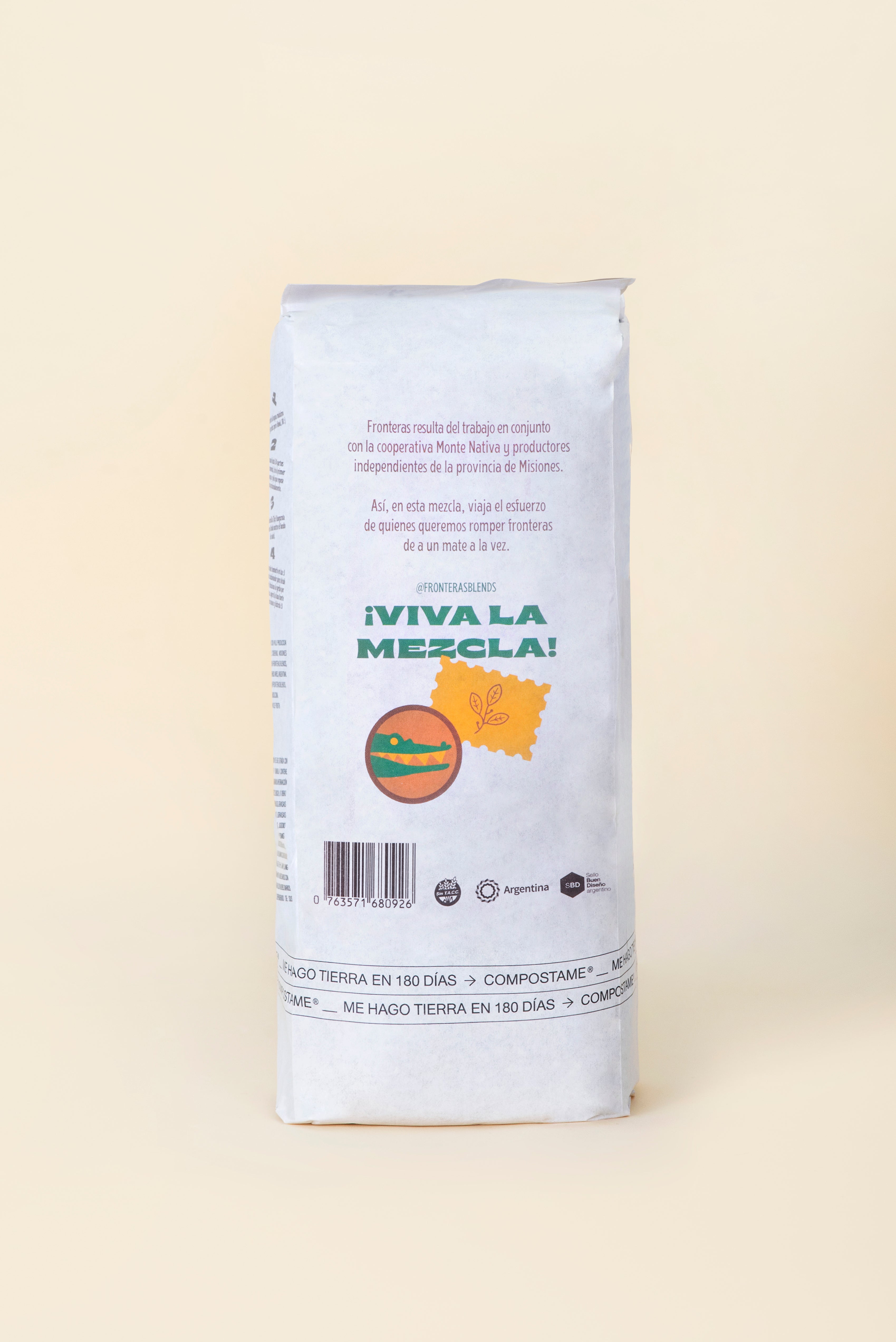 Yerba Mate Fronteras con Poleo & Cardamomo Pack 500 grs