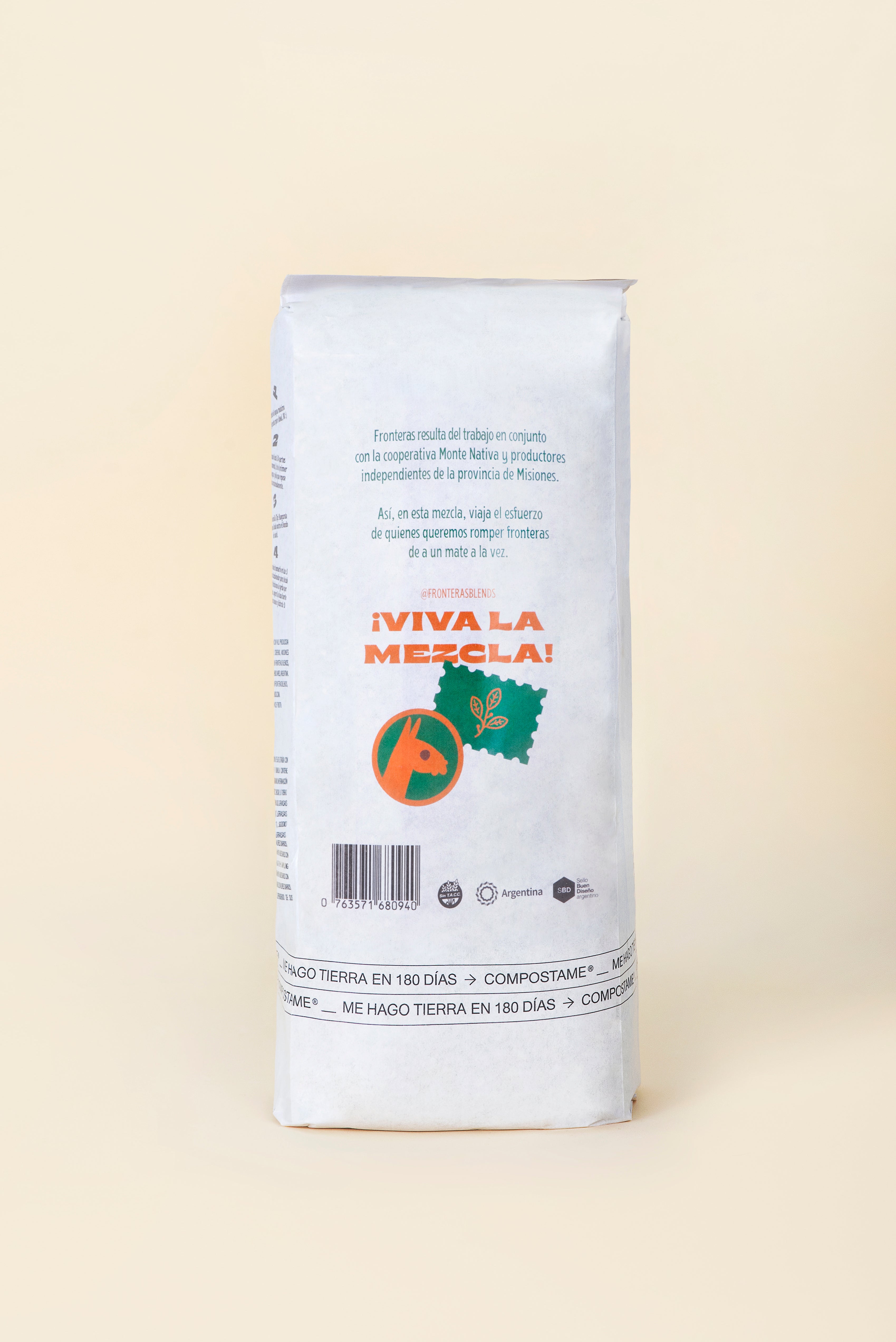 Yerba Mate Fronteras con Manzanilla & Naranja Pack 500 grs