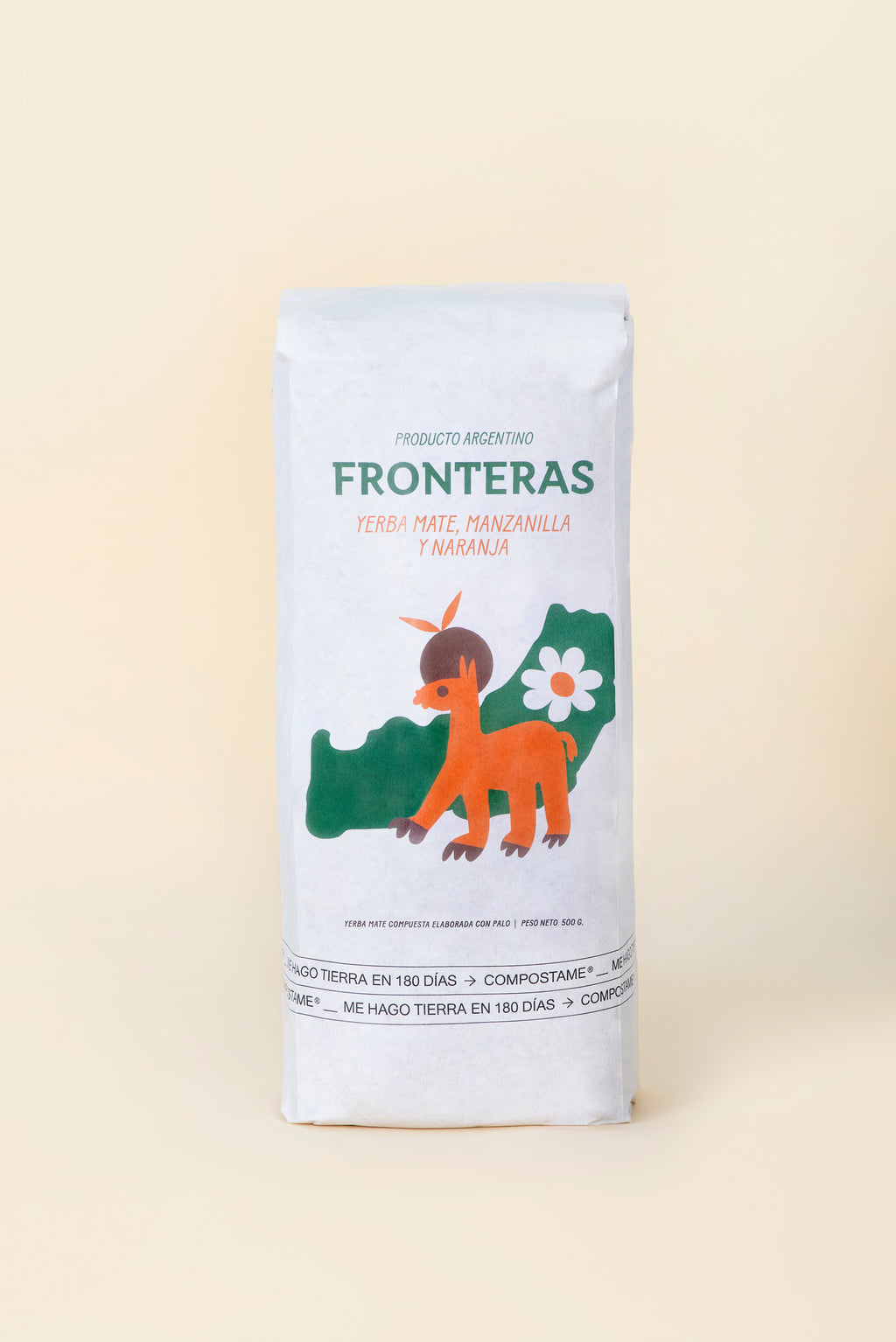 Yerba Mate Fronteras con Manzanilla & Naranja Pack 500 grs