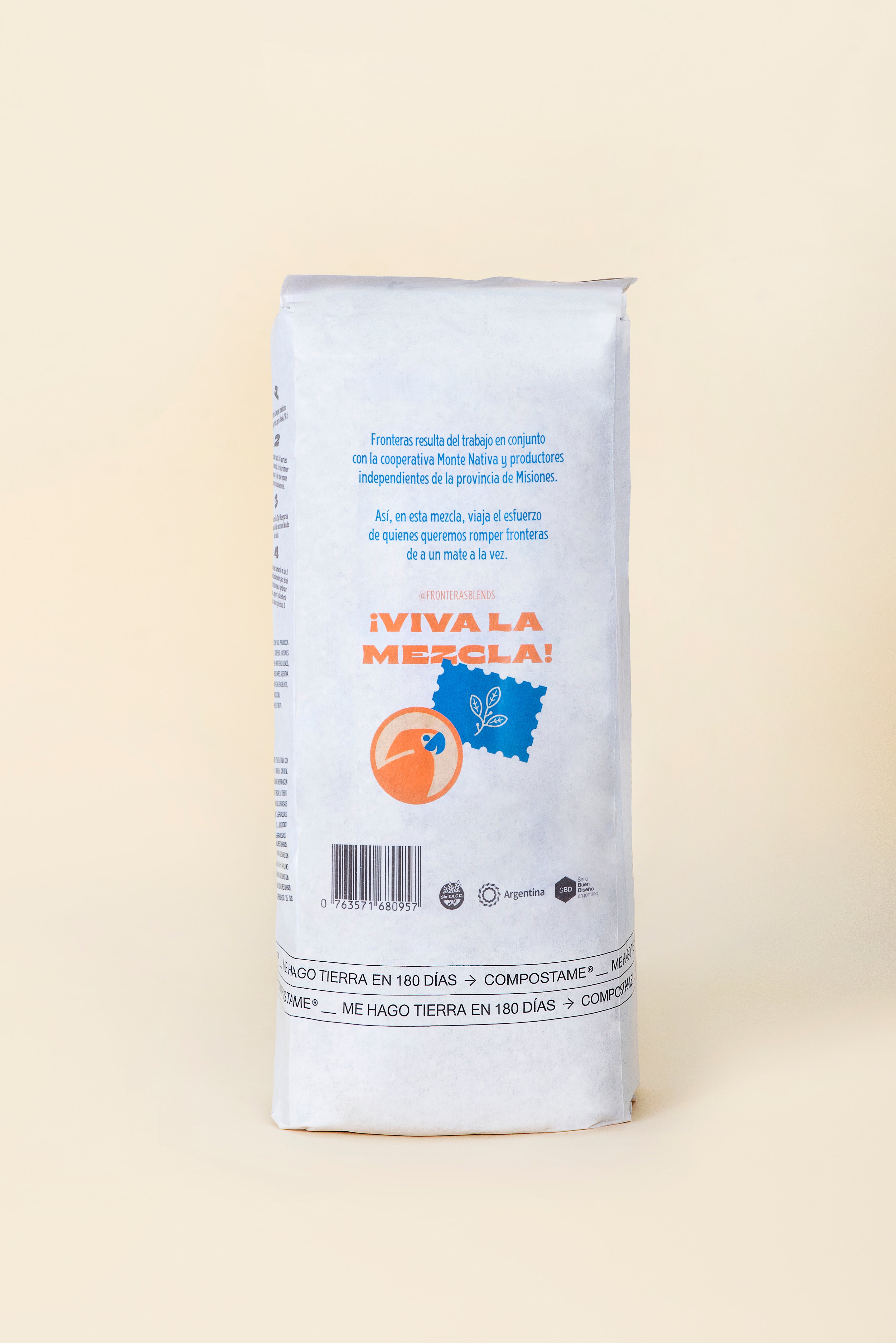 Yerba Mate Fronteras con Jengibre & Naranja Pack 500 grs