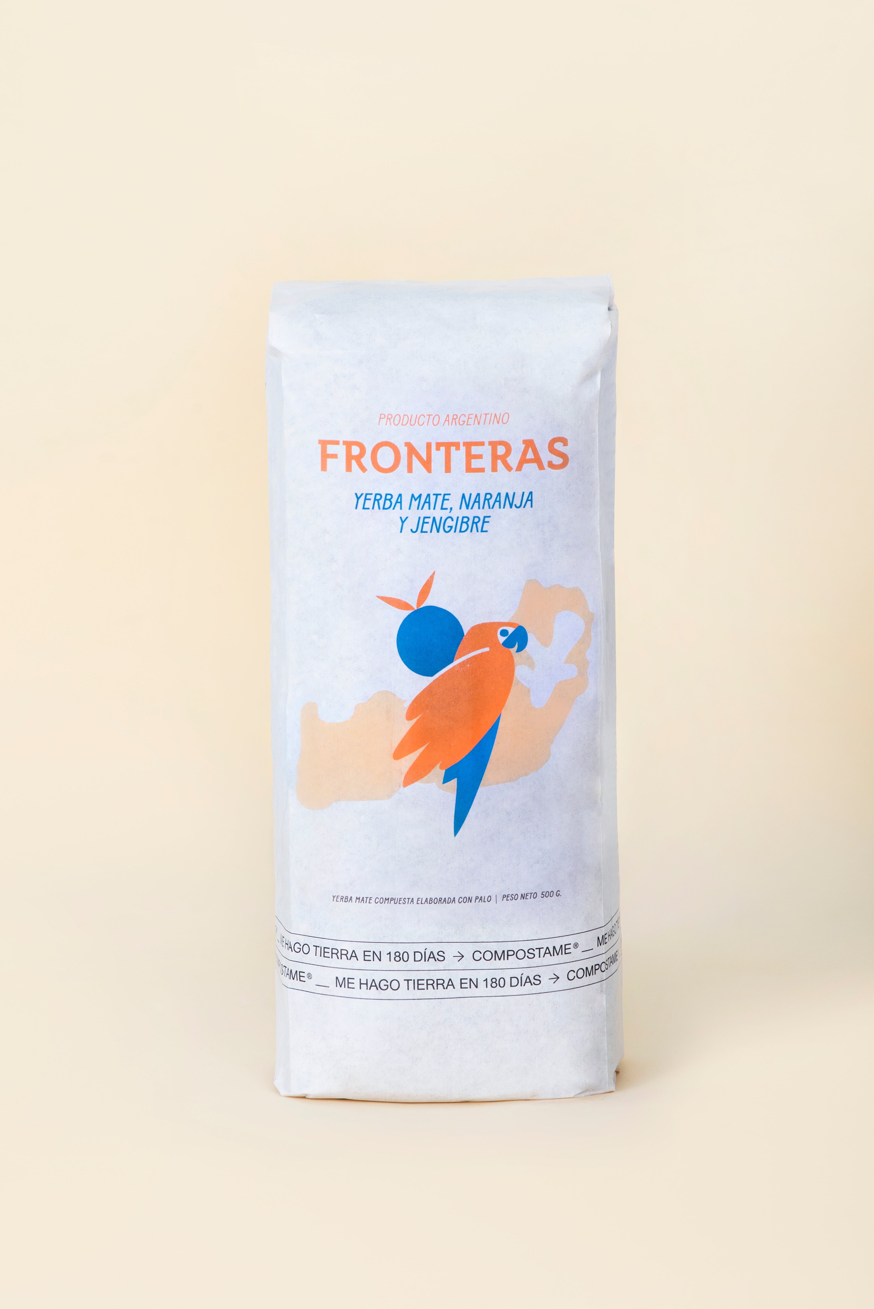 Yerba Mate Fronteras con Jengibre & Naranja Pack 500 grs
