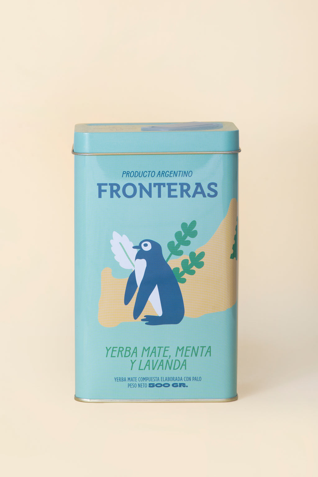 Yerba Mate Fronteras con Menta y Lavanda Lata 500 grs