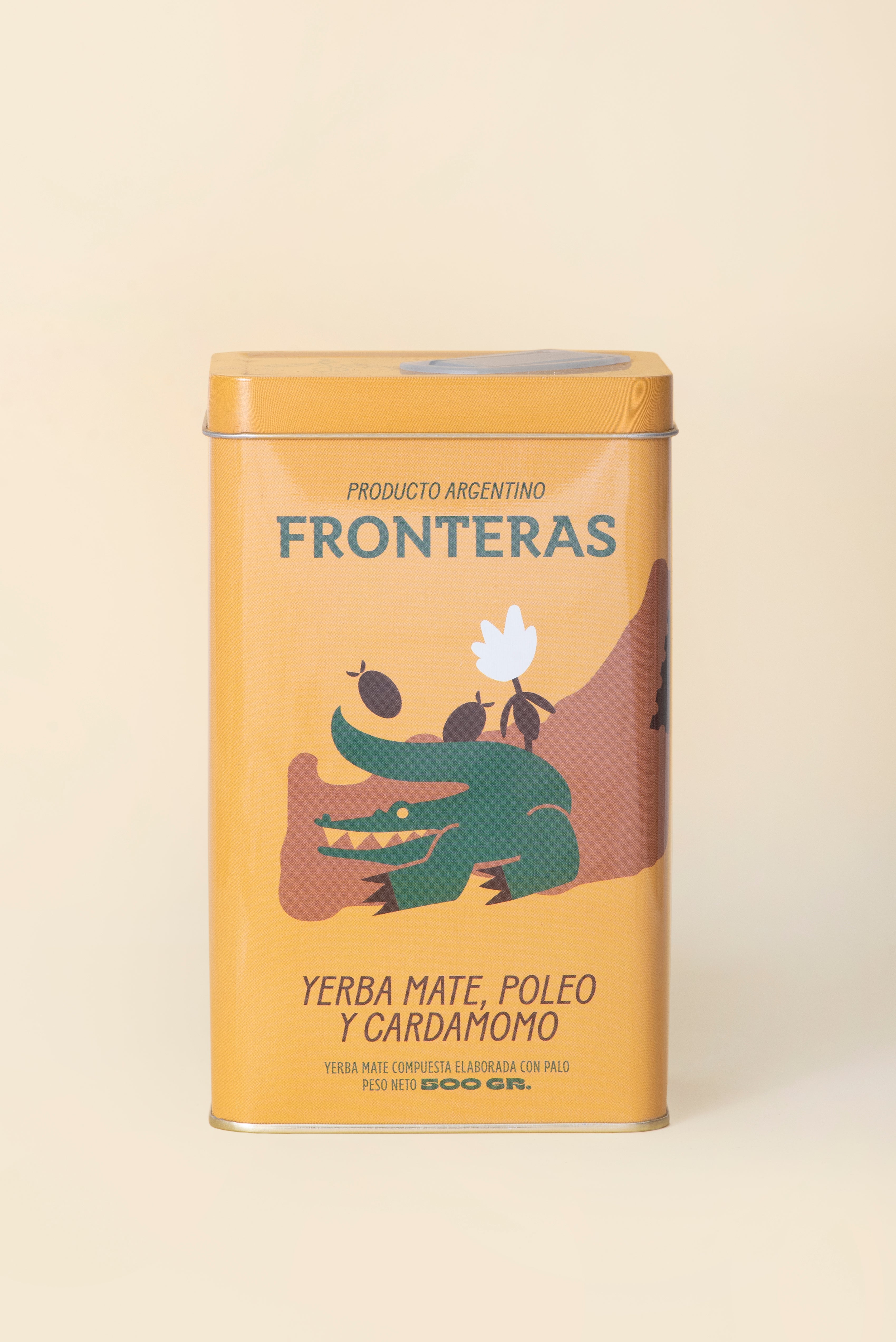 Yerba Mate Fronteras con Poleo & Cardamomo Lata 500 grs