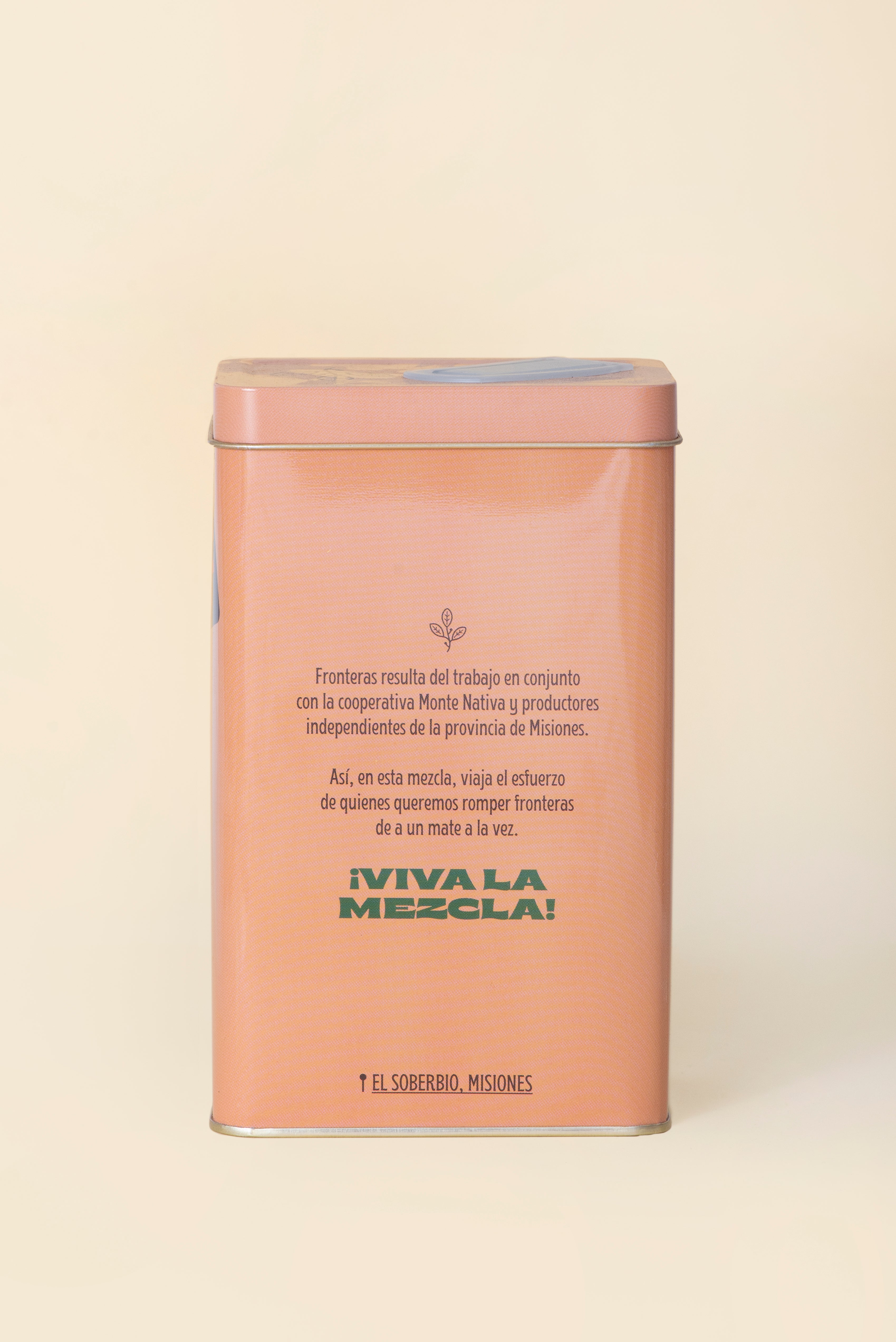 Yerba Mate Fronteras con Manzanilla Y Naranja Lata 500 grs