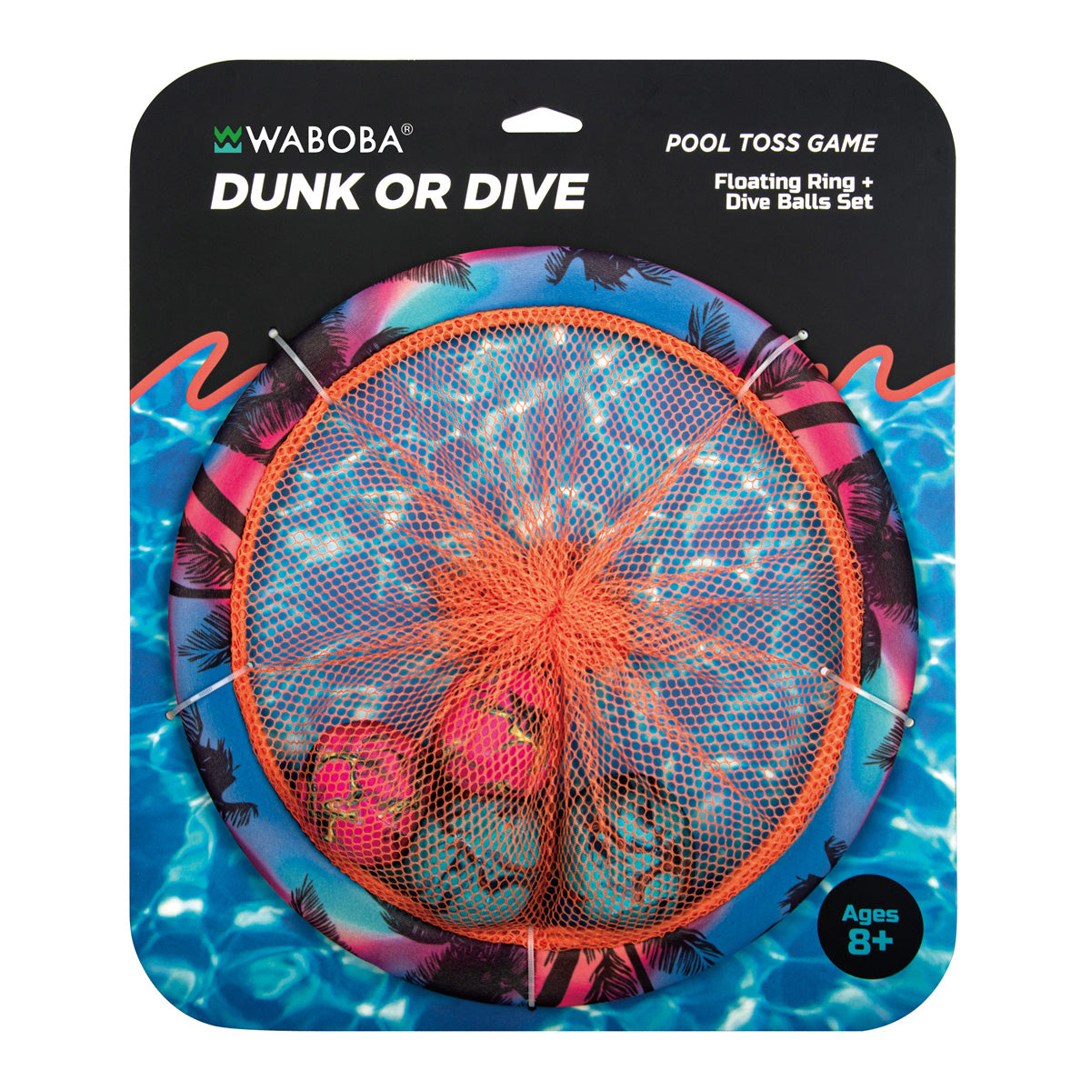 Juego de Buceo Dunk or Dive - Aro Flotante y 4 Pelotas