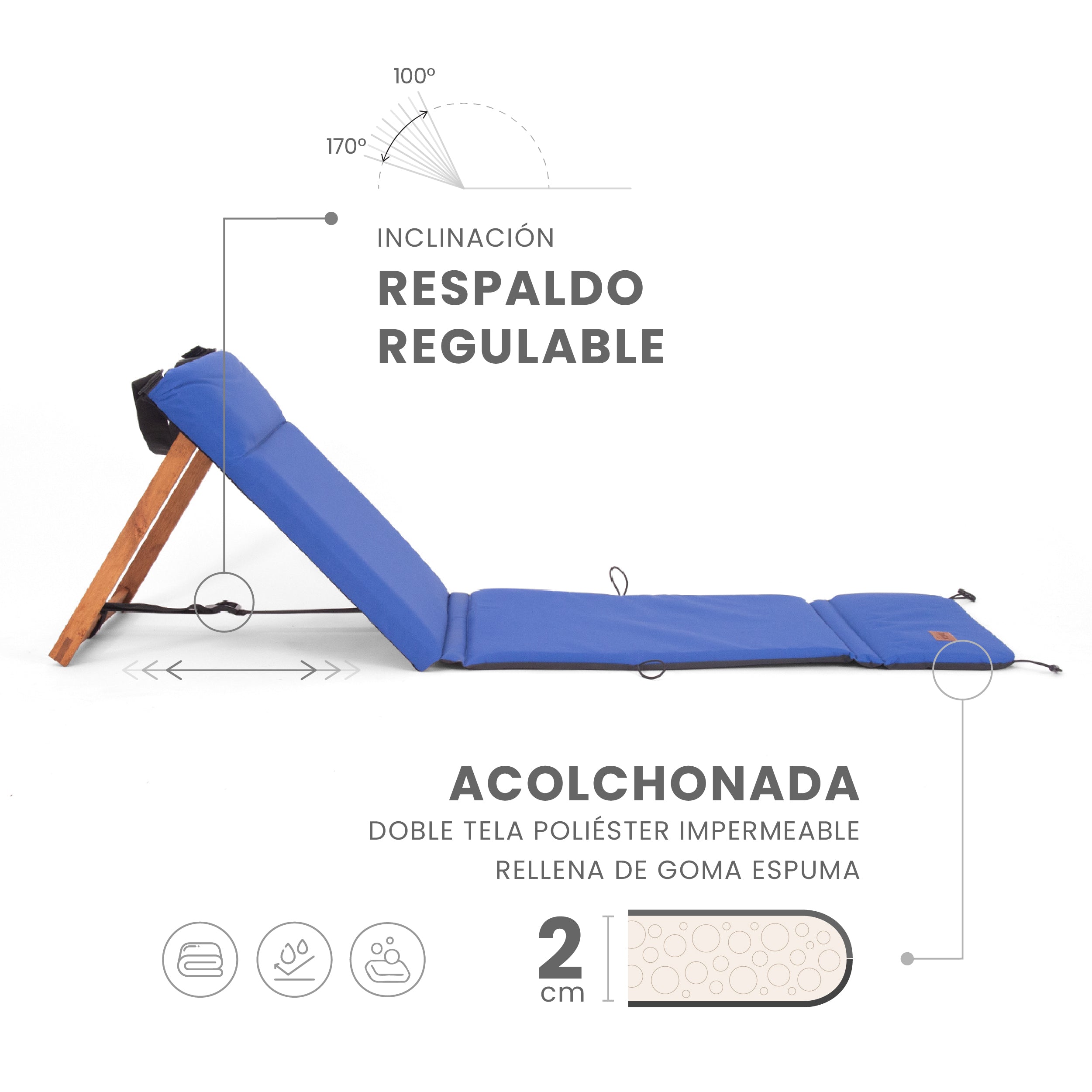 Reposera AZUL FRANCIA