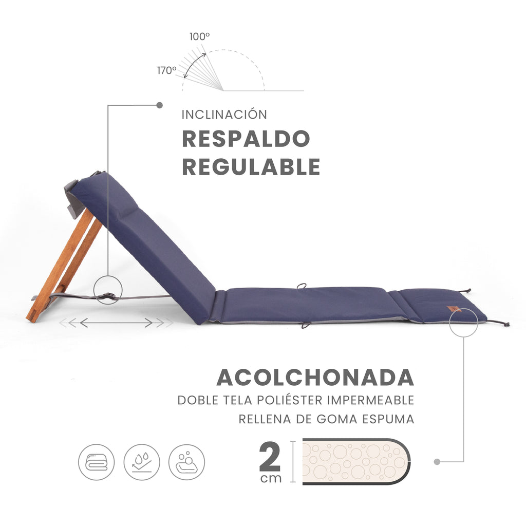 Reposera AZUL MARINO