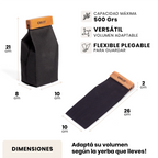 Yerbera 500 gr NEGRA
