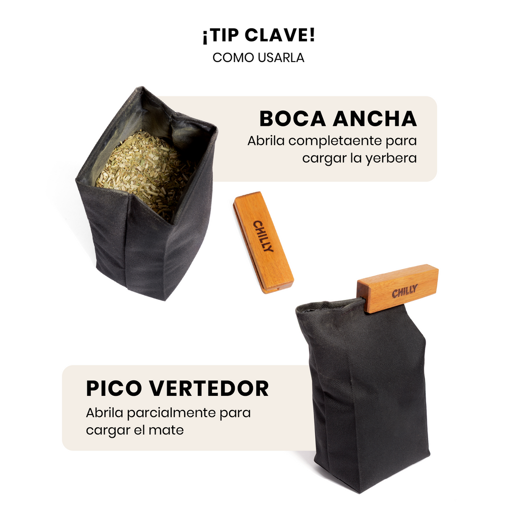 Yerbera 500 gr NEGRA