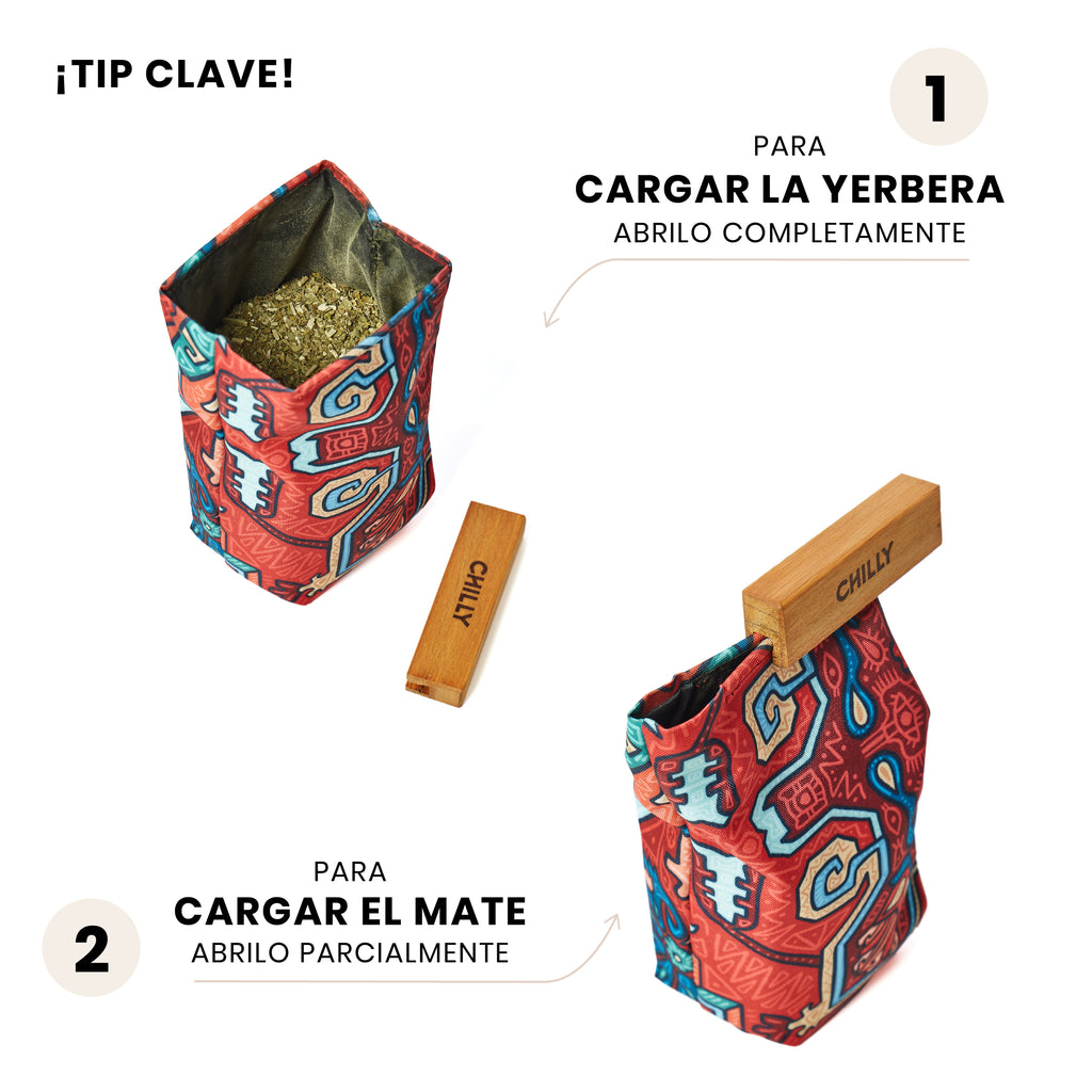 Cómo usar la yerbera Bohemia para cargar yerba y cebar mate