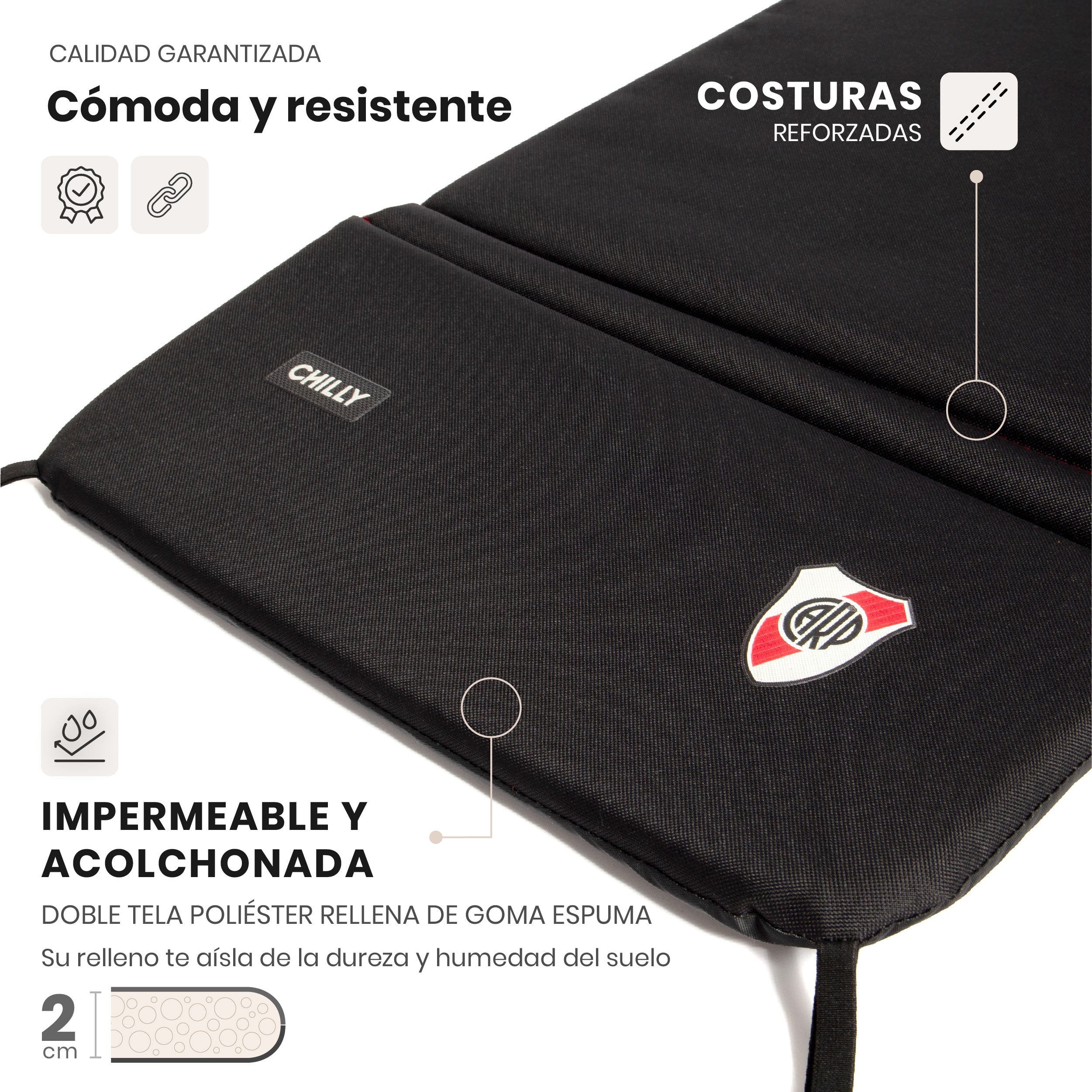 Reposera River Plate ESCUDO