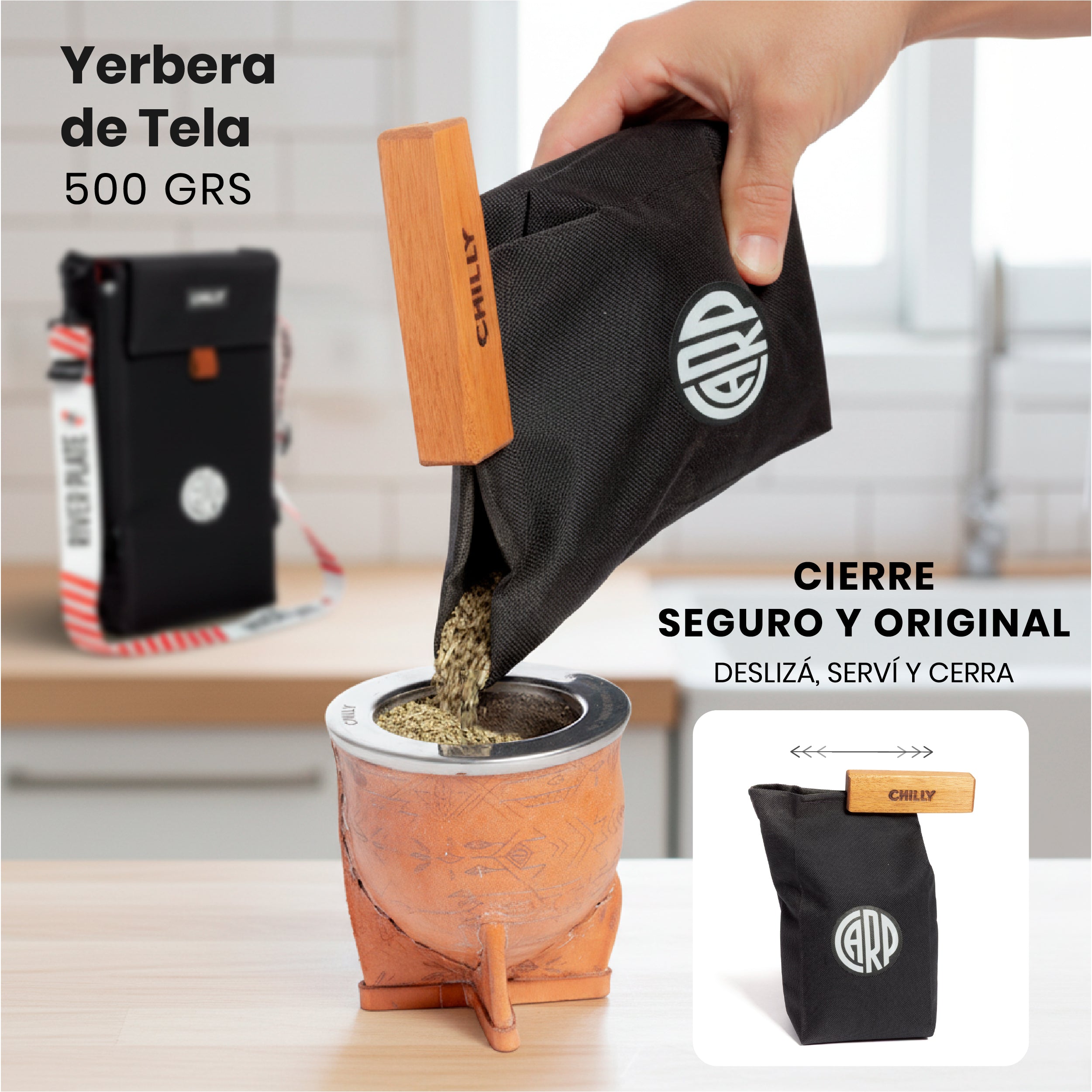 Yerbera 500 grs River Plate CARP